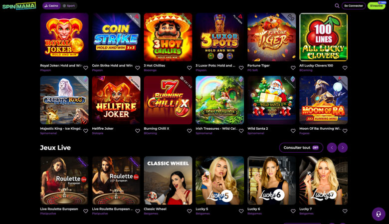 active Spinmama Casino bonus d'inscription image